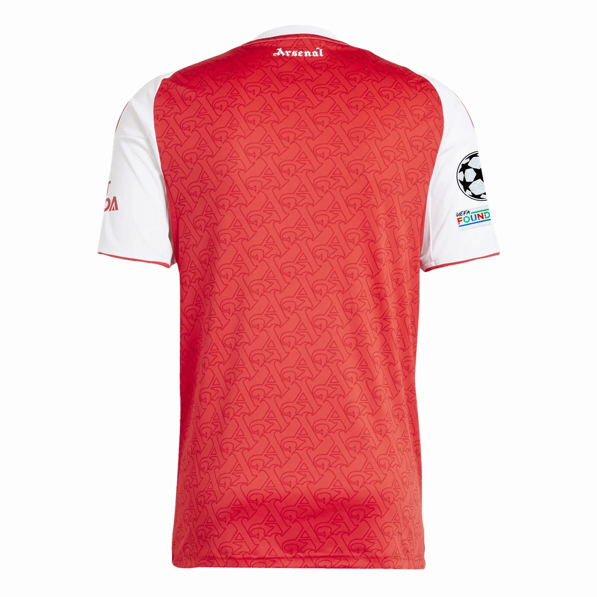 adidas Arsenal Home Jersey w/ Champions League Patches 25/26 (Better Scarlet/White) Reinforced Stitching Agility Wear
