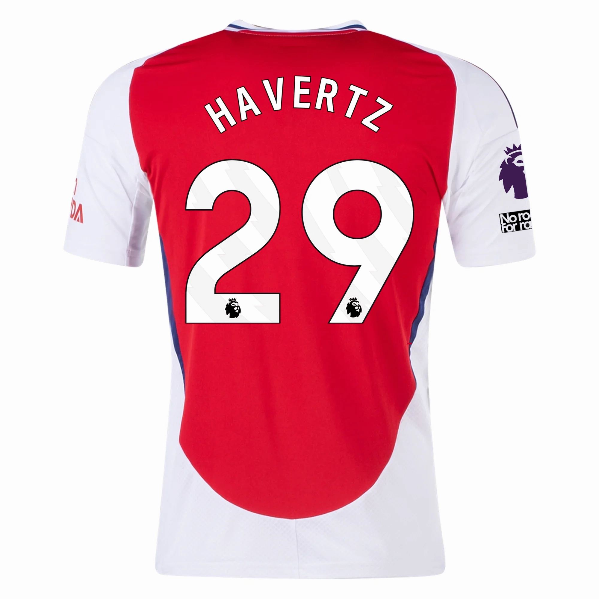 adidas Arsenal Kai Havertz Home Jersey w/ EPL   No Room For Racism Patches 24/25 (Better Scarlet/White) Reinforced Armholes