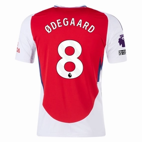 Fit Tech adidas Arsenal Martin ?degaard Home Jersey w/ EPL   No Room For Racism Patches 24/25 (Better Scarlet/White)