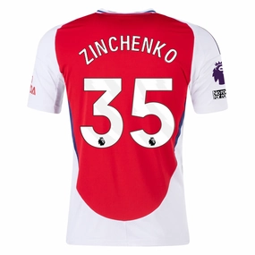 Layered Panel Design adidas Arsenal Oleksandr Zinchenko Home Jersey w/ EPL   No Room For Racism Patches 24/25 (Better Scarlet/White)