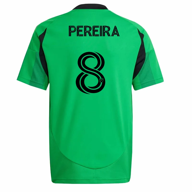 adidas Austin FC Dani Pereira Home Jersey 25/26 (Real Green) Contrast Binding Trim Ribbed Hem Detail