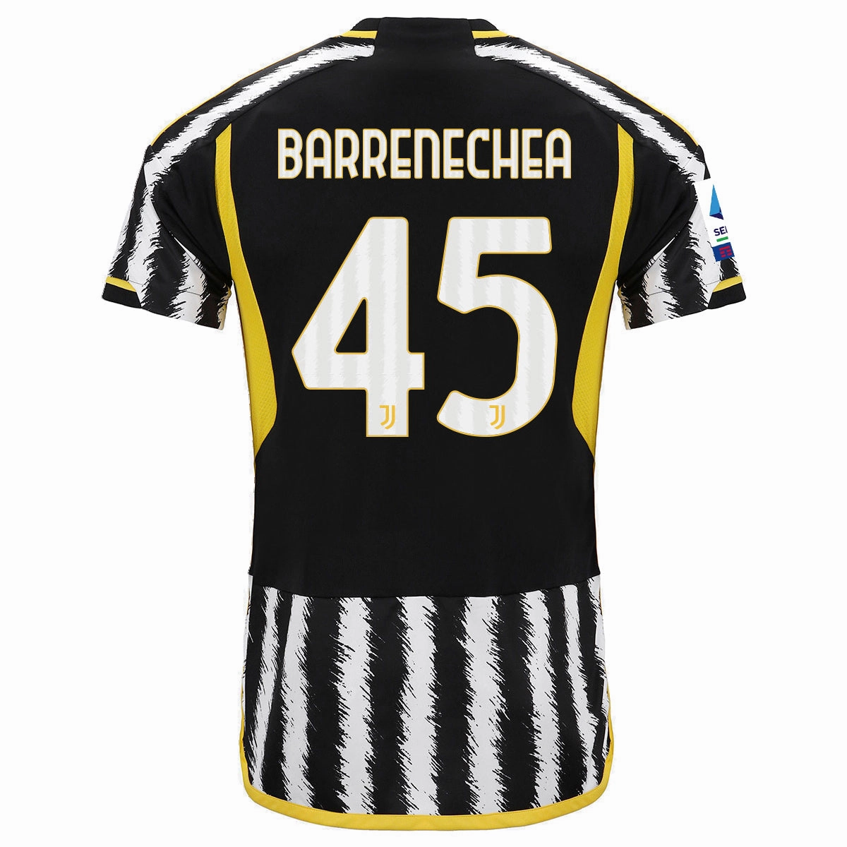 Moisture Control Microfiber adidas Barrenechea Juventus Home Jersey w/ Serie A Patch 23/24 (Black/White)