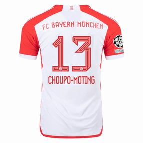 adidas Bayern Munich Authentic Eric Maxim Choupo-Moting Home Jersey w/ Champions League Patches 23/24 (White/Red) gear up Thermal Regulating Layer
