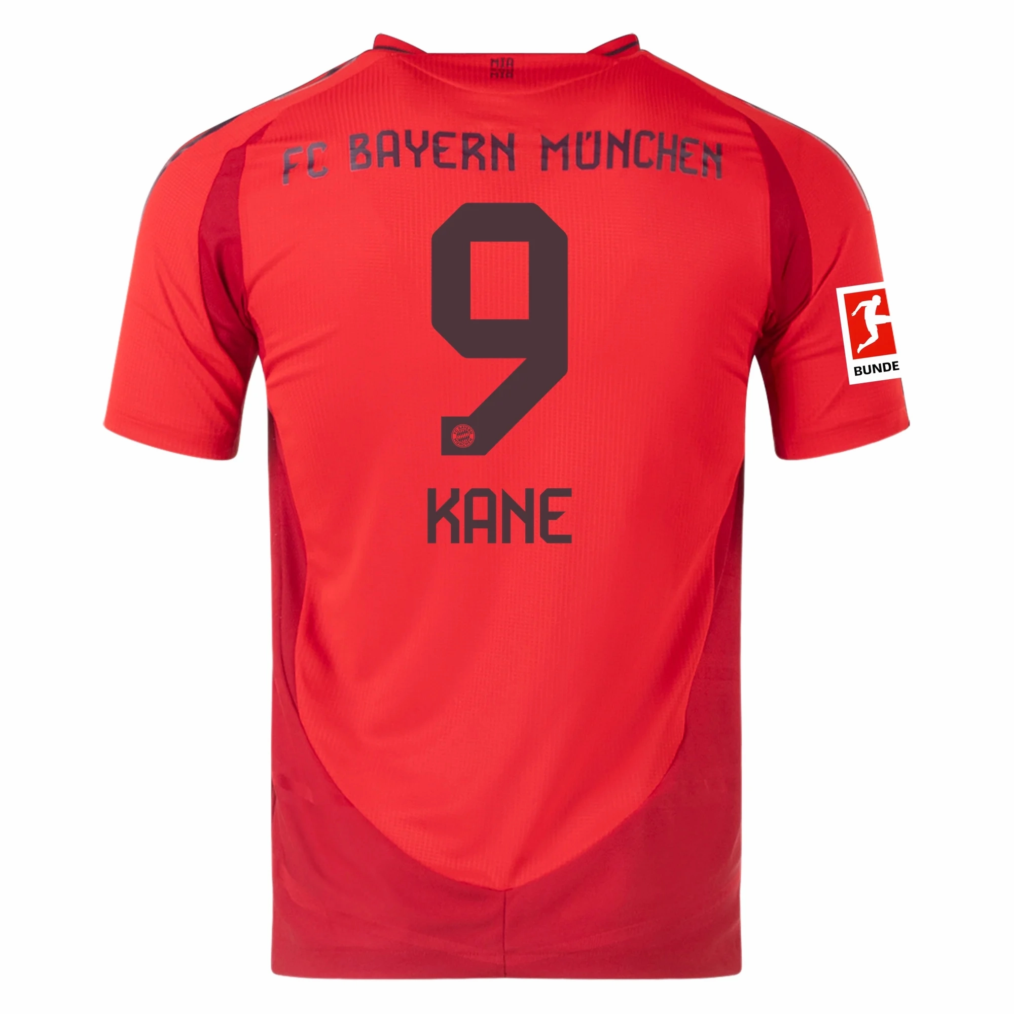 adidas Bayern Munich Authentic Harry Kane Home Jersey w/ Bundesliga Patch 24/25 (Red) Static Resistant Fabric