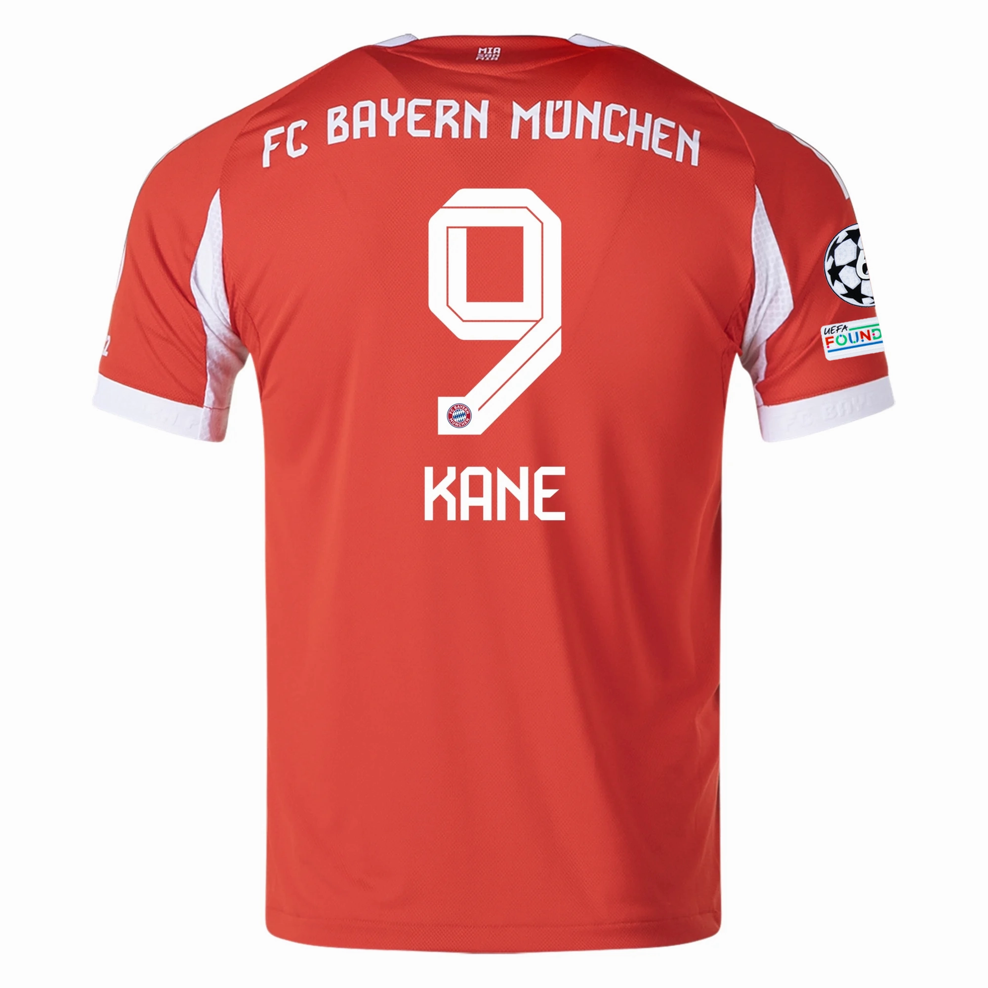 Colorfast Dye Methods adidas Bayern Munich Authentic Harry Kane Home Jersey w/ Champion League Patches 25/26 (Red)