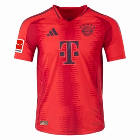 Quick Dry Technology adidas Bayern Munich Authentic Home Jersey w/ Bundesliga Patch 24/25 (Red)