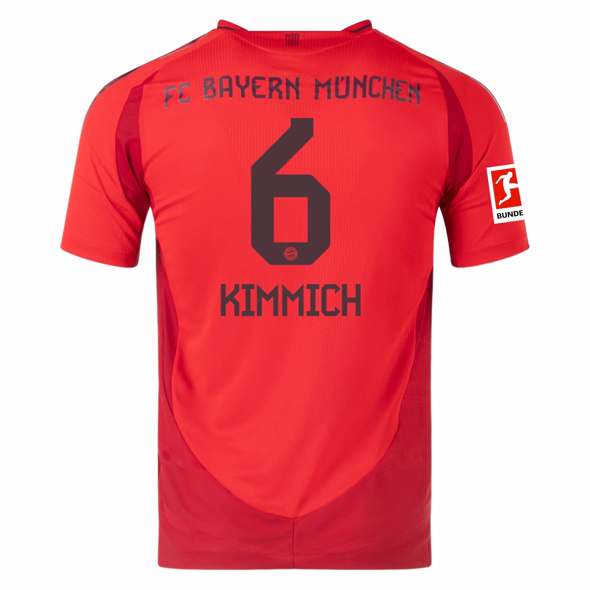 adidas Bayern Munich Authentic Joshua Kimmich Home Jersey w/ Bundesliga Patch 24/25 (Red) Multiaxial Compression Zones