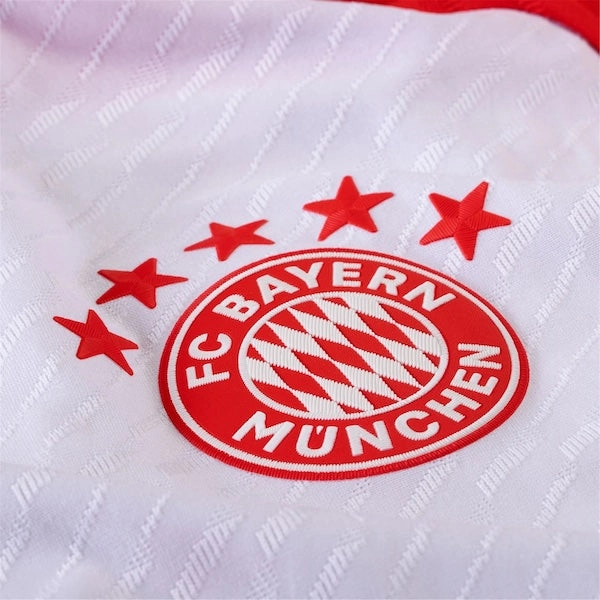 Sweat Resistant Finish adidas Bayern Munich Authentic Joshua Kimmich Home Jersey w/ Champions League Patches 23/24 (White/Red)