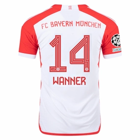 Wrinkle Resistant Finish adidas Bayern Munich Authentic Paul Wanner Home Jersey w/ Champions League Patches 23/24 (White/Red)