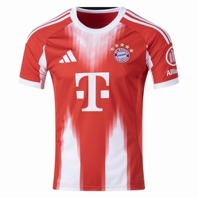 adidas Bayern Munich Home Jersey 25/26 (Red) Abrasion Resistant Zones Training Ready