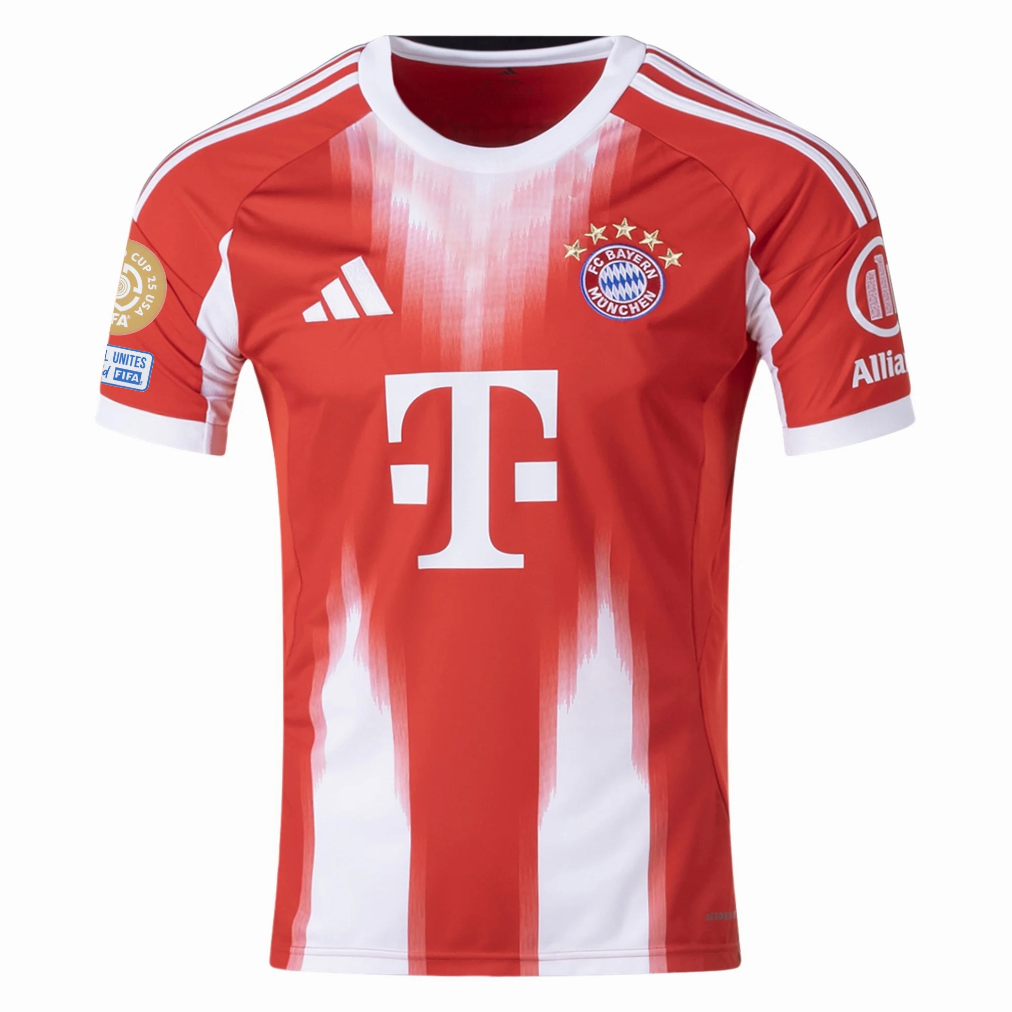 Directional Vent Patterns Move Fast adidas Bayern Munich Home Jersey w/ Club World Cup Patches 25/26 (Red)