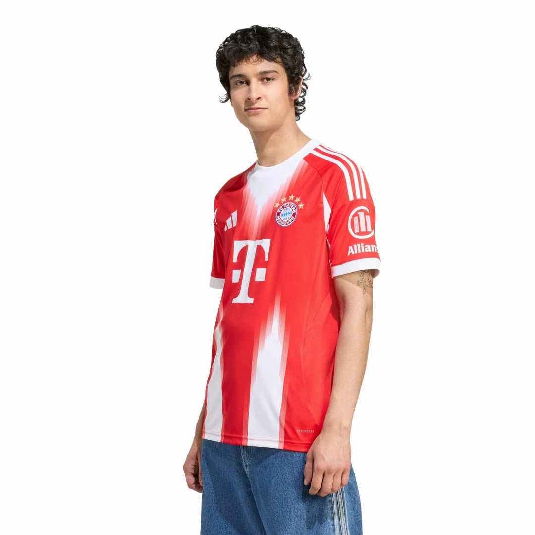 adidas Bayern Munich Tah Home Jersey w/ Champions League Patches 25/26 (Red) Urban Run