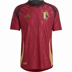 Pre Shrunk Fabric Athletic Silicone Trim adidas Belgium Authentic Home Jersey 24/25 (Burgundy)