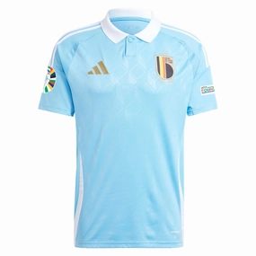adidas Belgium Away Jersey w/ Euro 2024 Patches 24/25 (Semi Blue Burst) Rush Ready
