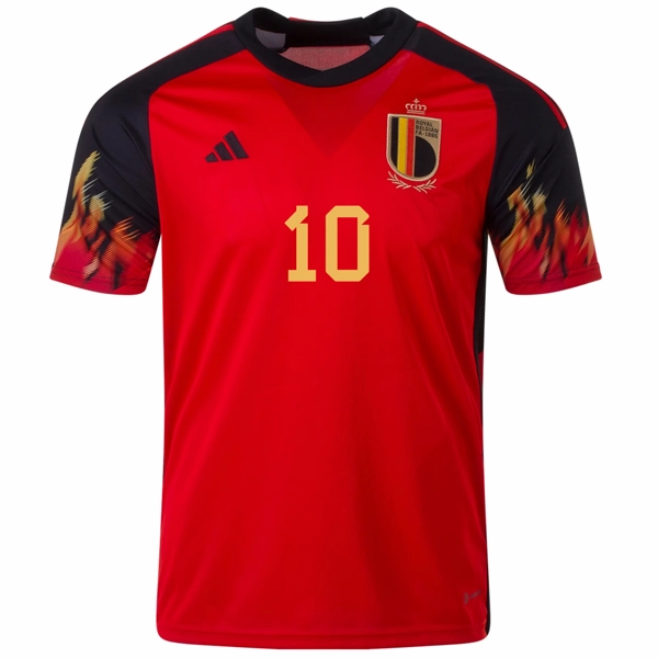 Wicking Properties adidas Belgium Eden Hazard Home Jersey 22/23 (Red/Black)