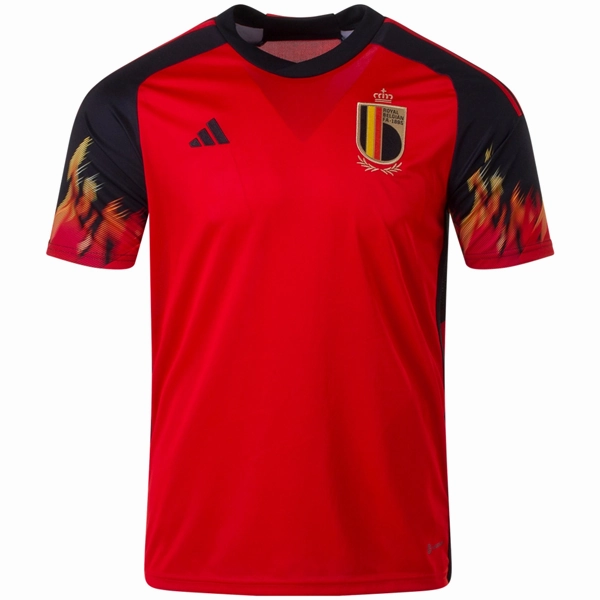 Reflective Trim Detail Reinforced Stress Point Stitching adidas Belgium Home Jersey 22/23 (Red/Black)