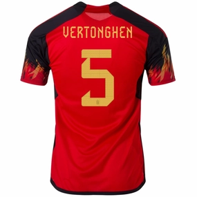 Zero Waste Manufacturing Process adidas Belgium Jan Vertonghen Home Jersey 22/23 (Red/Black)
