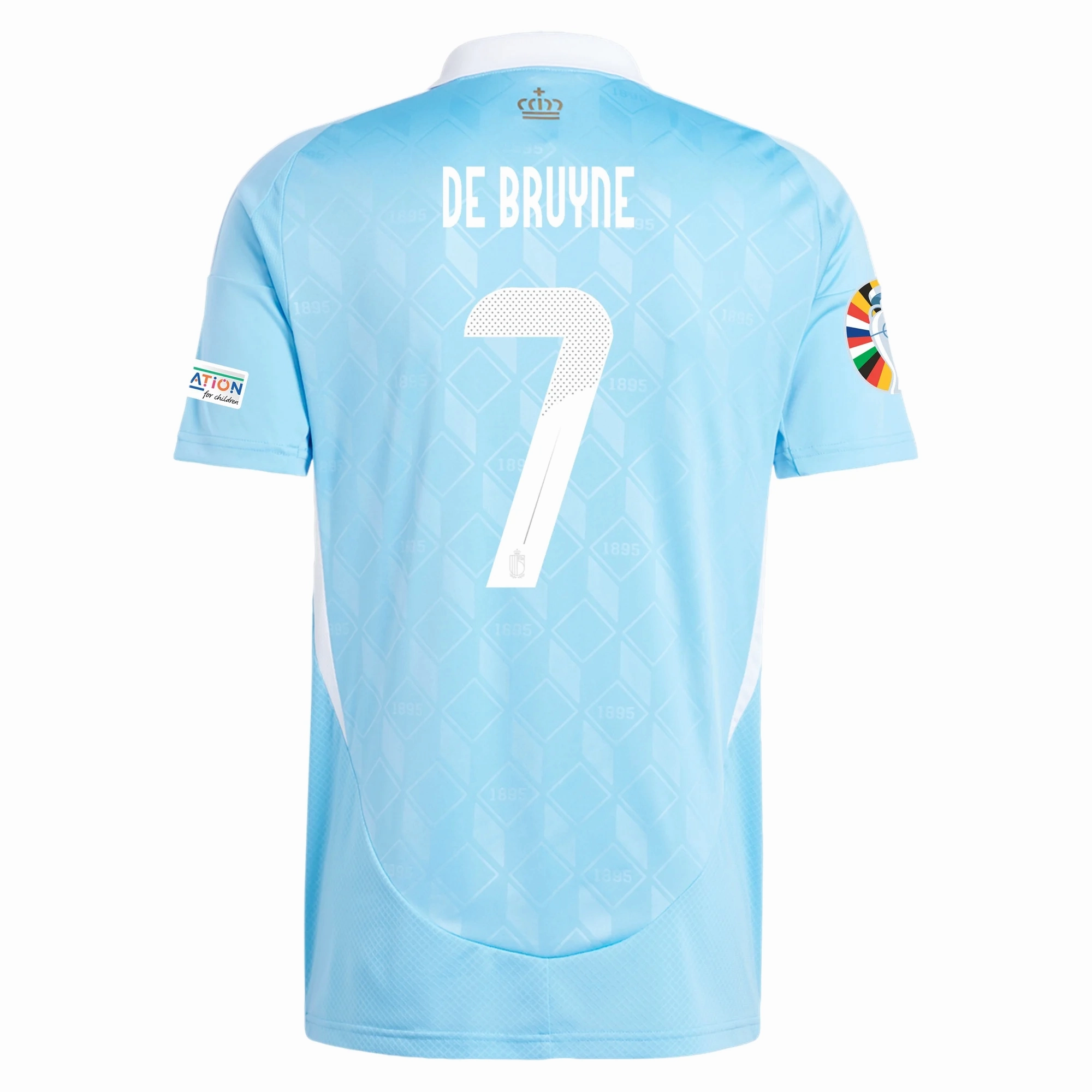 Modern Look adidas Belgium Kevin De Bruyne Away Jersey w/ Euro 2024 Patches 24/25 (Semi Blue Burst)