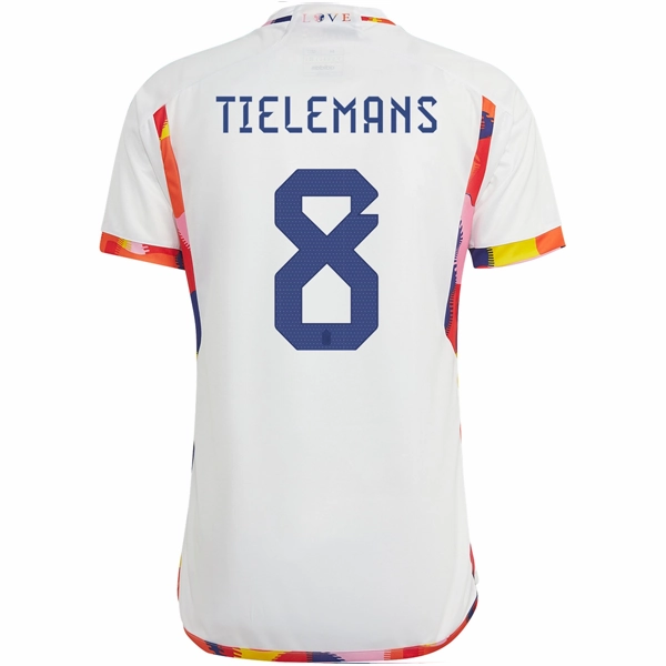 Wrinkle Resistant Weave Hypoallergenic Processing adidas Belgium Youri Tielemans Away Jersey 22/23 (White/Multi)