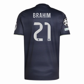 Unstructured Silhouette adidas Brahim Real Madrid 25/26 Away Jersey w/ Champions League Patches (Legend Ink)