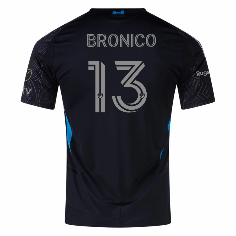 Breathable Layer Ribbed Hem Detail adidas Brandt Bronico Charlotte FC Authentic Away Jersey 25/26 (Black)