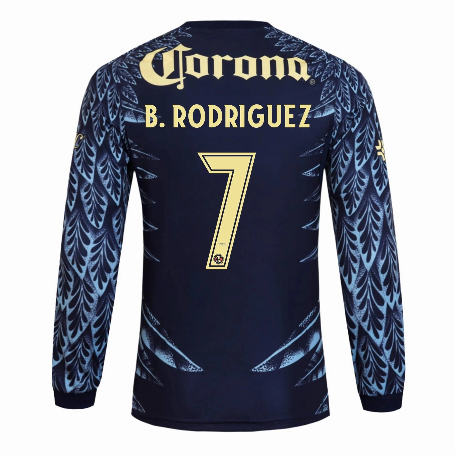 Fitted Layer adidas Brian Rodriguez Club Am??rica 25/26 Away Long Sleeve Jersey (Blue)