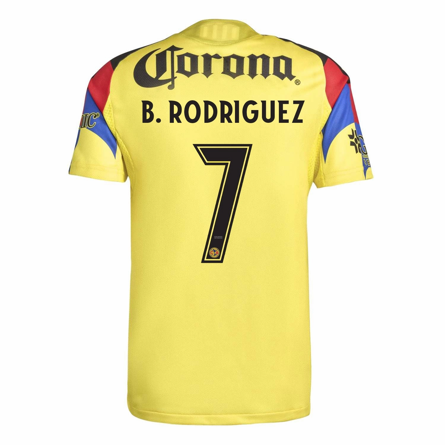 Quick Evaporate Technology High Stretch Recovery adidas Brian Rodriguez Men's Club America 25/26 Authentic Home Jersey (Yellow)