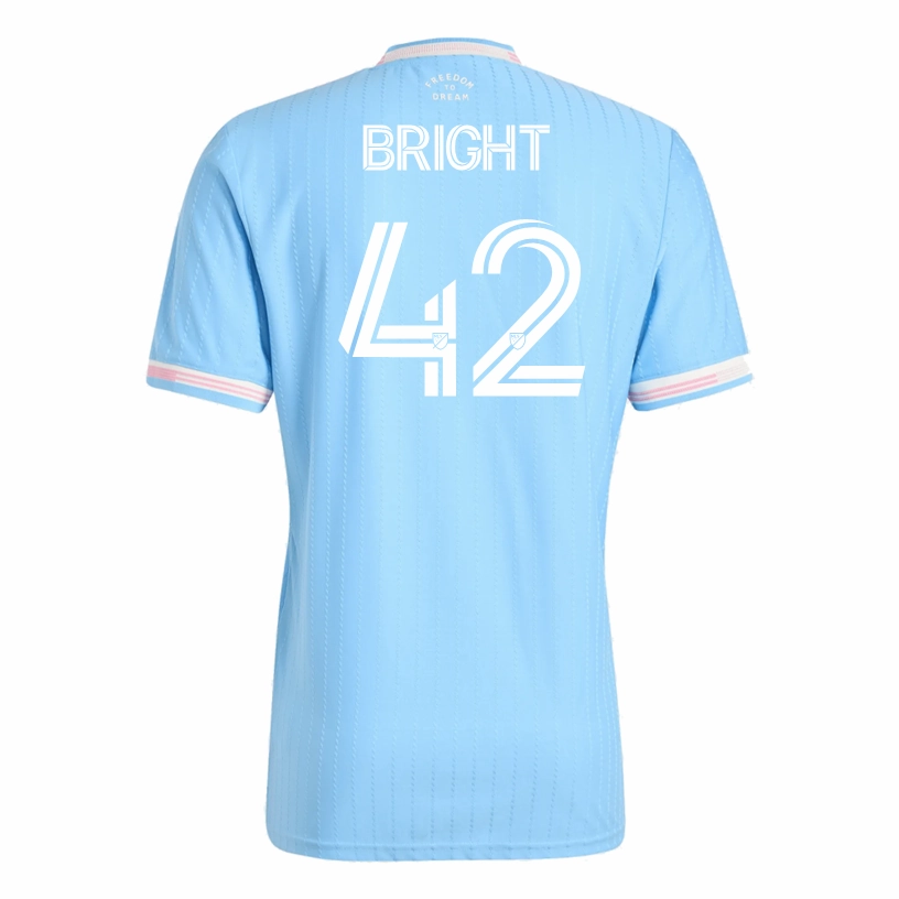 adidas Bright Inter Miami Authentic Third Jersey 25/26 (Blue/Pink) Tight Feel Agility Wear