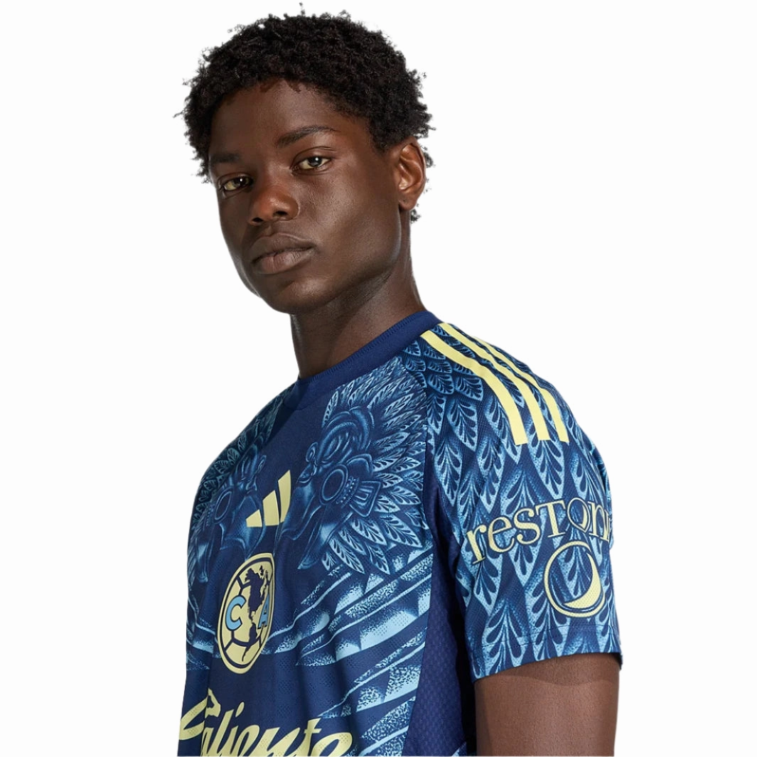 Contoured Silicone Grippers Comfort Driven adidas C. Borja Men's Club Am??rica 25/26 Authentic Away Jersey (Blue)