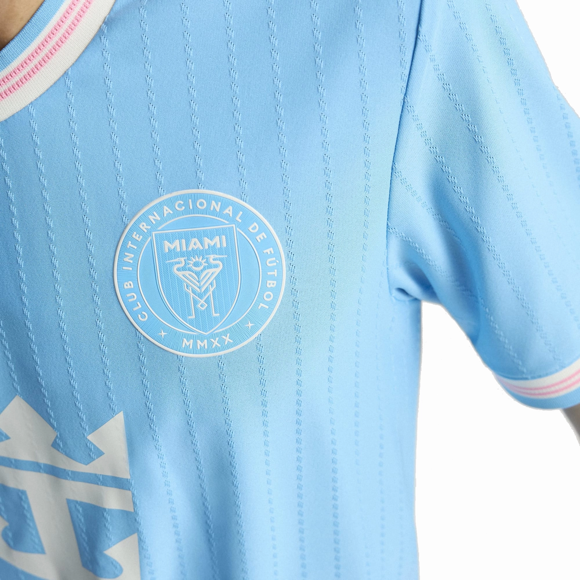 adidas Callender Inter Miami Authentic Third Jersey 25/26 (Blue/Pink) Athletic Silhouette Rapid Fit