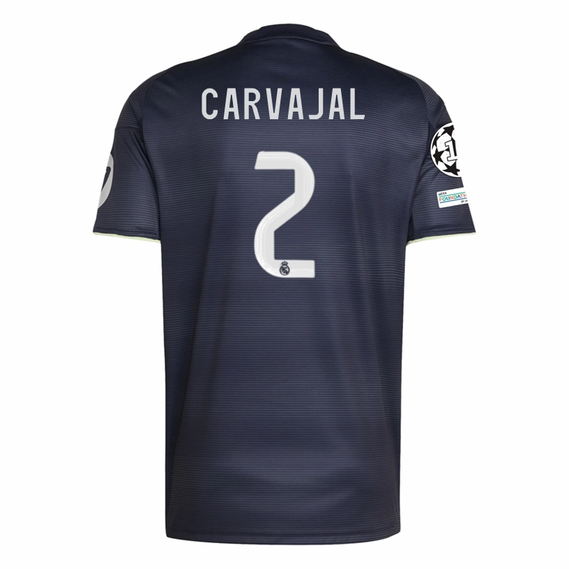 adidas Carvajal Real Madrid 25/26 Away Jersey w/ Champions League Patches (Legend Ink) Dynamic Fit Technology