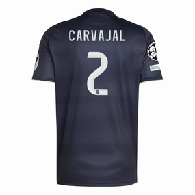 adidas Carvajal Real Madrid 25/26 Away Jersey w/ Champions League Patches (Legend Ink) Dynamic Fit Technology