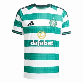 adidas Celtic FC 25/26 Home Jersey (White) Compact Knit Structure Sweat Wicking