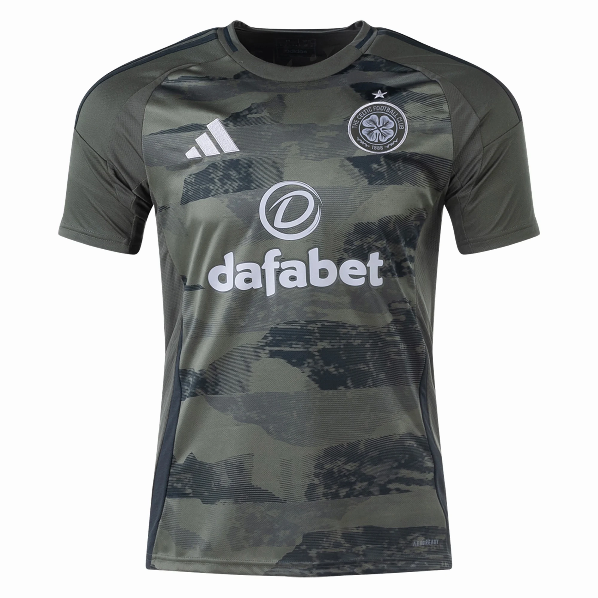 Durable Double Needle Hem adidas Celtic Third Jersey 24/25 (Army Green)