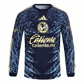 adidas Club Am??rica 25/26 Away Long Sleeve Jersey (Blue) Compact Knit Structure