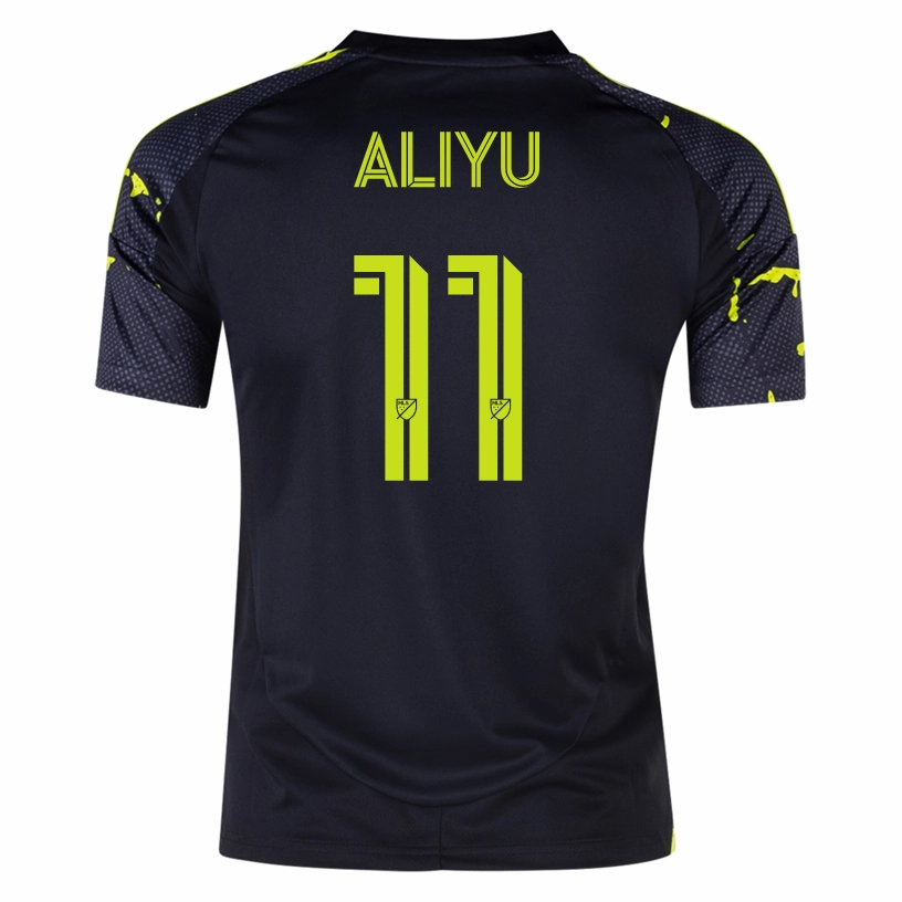 Compression Fit adidas Columbus Crew Ibrahim Aliyu Away Jersey 25/26 (Black/Yellow)