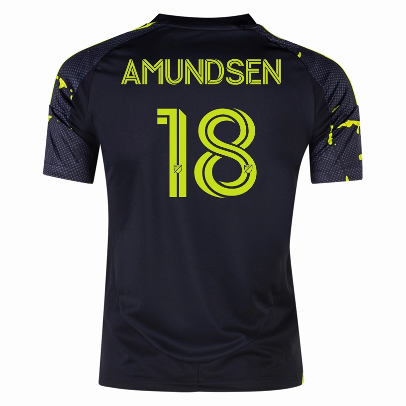 adidas Columbus Crew Malte Amundsen Away Jersey 25/26 (Black/Yellow) Natural motion Training Apparel