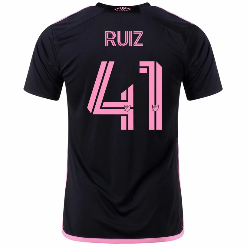 Tear Resistant Fabric Weave Multi Directional Breathability adidas David Ru??z Inter Miami Away Jersey 23/24 (Black/True Pink)