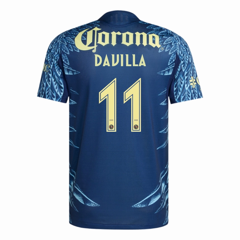 adidas Davila Men's Club Am??rica 25/26 Authentic Away Jersey (Blue) Form Fit Any Season