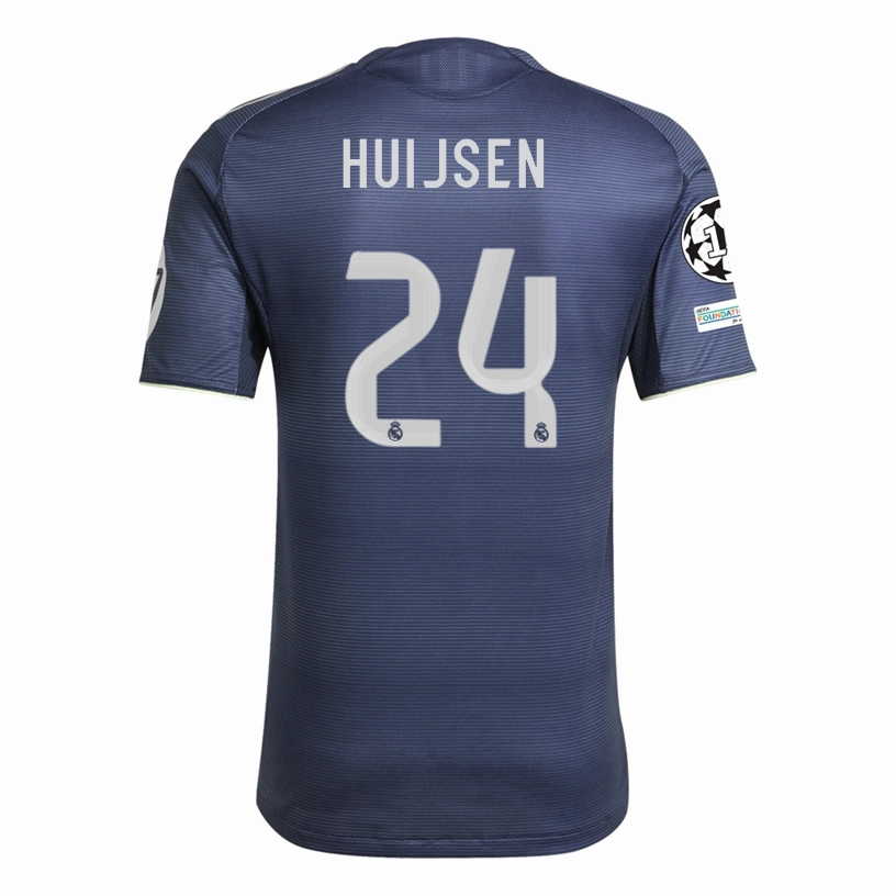 Moisture wicking Smooth Coverage adidas Dean HuijsenReal Madrid Authentic Away Jersey 25/26 w/ Champions League Patches (Legend Ink