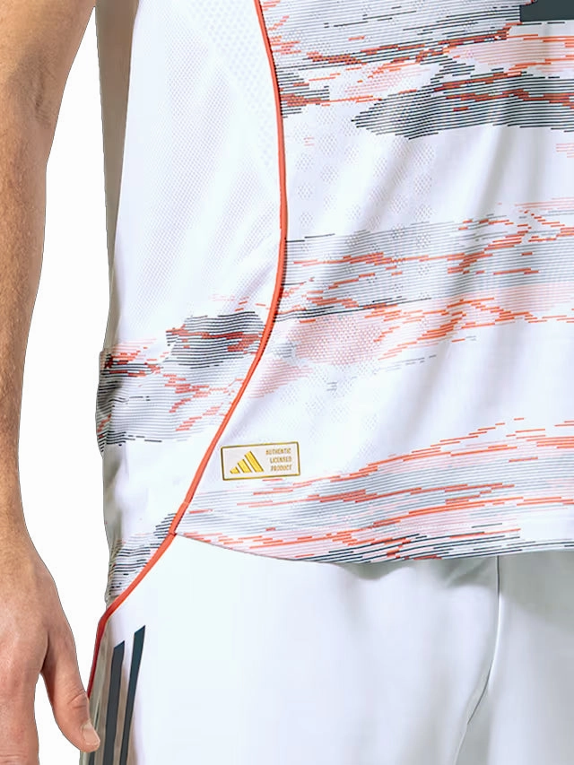 Compression Fit Flexible Apparel adidas Dier Authentic Away Jersey 25/26 w/ Sponsor   Meister Bundesliga Patch (White/Red)