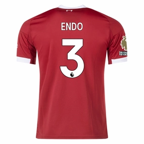 adidas Endo Men's Liverpool Home Jersey 25/26 w/ NRFR   EPL Champions Patch (Strawberry Red) Breath Ready
