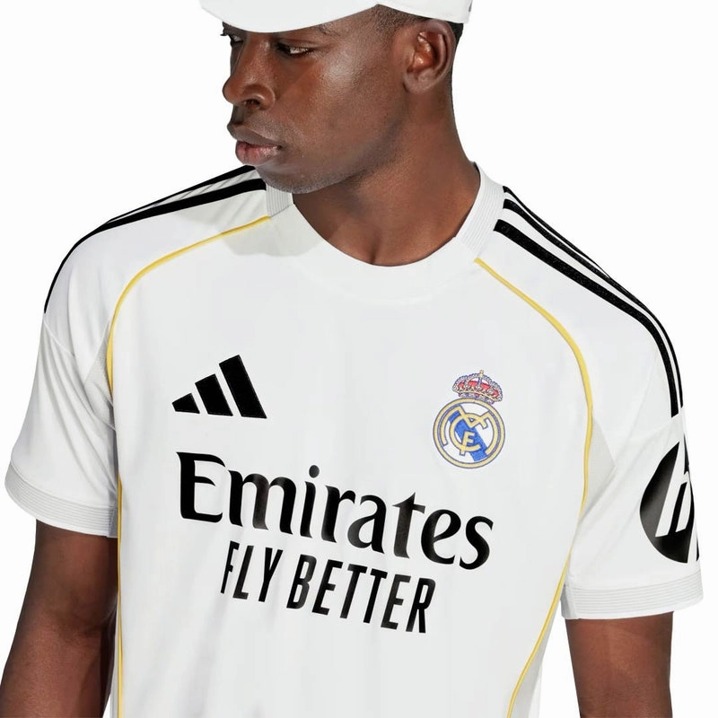 Any Season Anti Fade Technology adidas Federico Santiago Valverde Dipetta Real Madrid 25/26 Home Jersey w/ Champions League Patches (White)