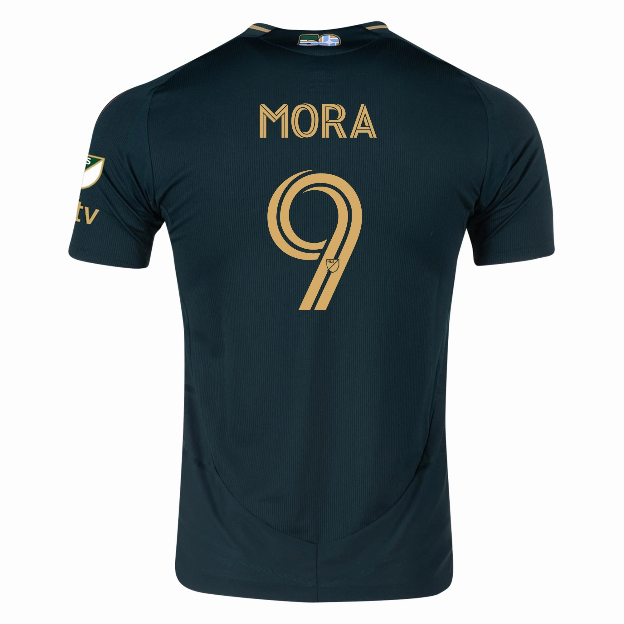 adidas Felipe Mora Portland Timbers Authentic Home Jersey w/ MLS & Apple Patch 25/26 (Green/Gold) Airflow Channel System