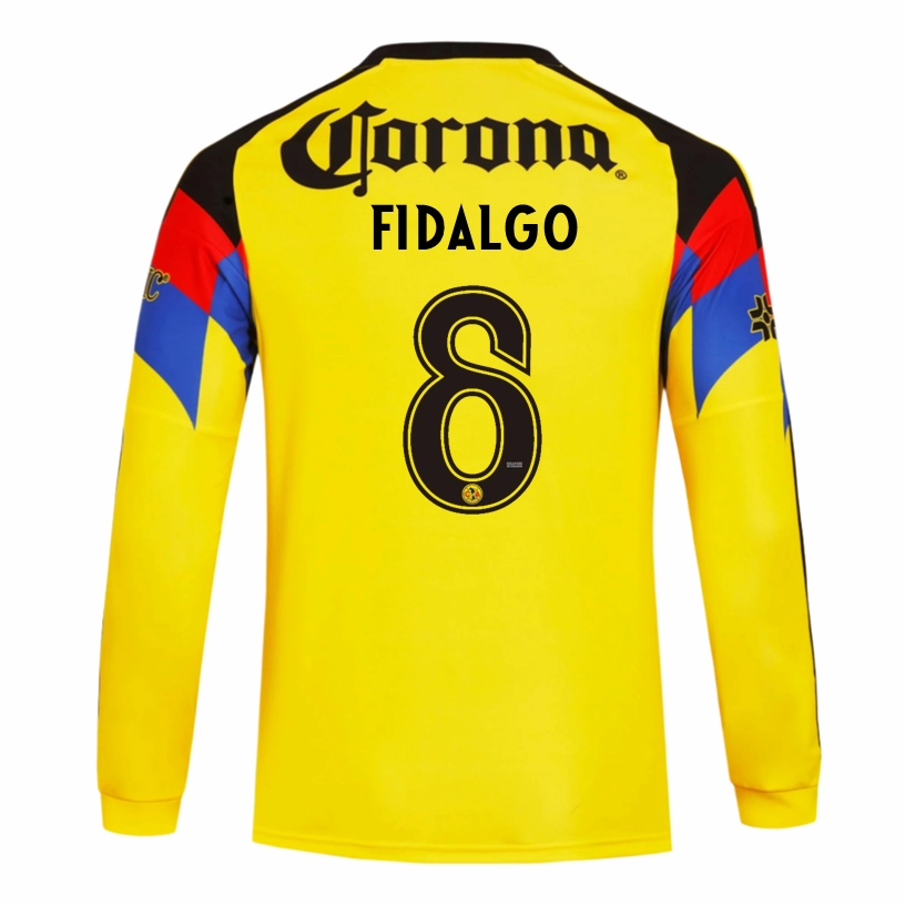 adidas Fidalgo Club Am??rica 25/26 Long Sleeve Home Jersey (Yellow) Action Gear Workout Session