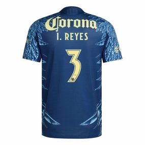 adidas I. Reyes Men's Club Am??rica 25/26 Authentic Away Jersey (Blue) Soft Touch Interior Ultra Soft Texture