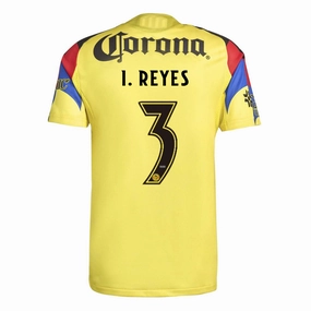 Climate Control Friction control adidas I. Reyes Men's Club America 25/26 Authentic Home Jersey (Yellow)