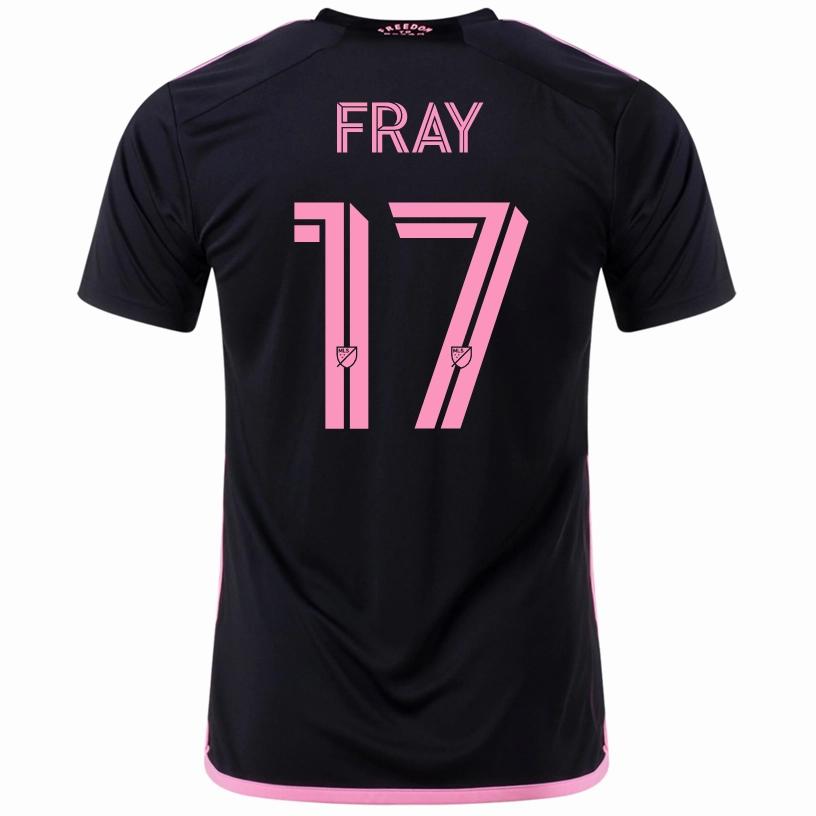 adidas Ian Fray Inter Miami Away Jersey 23/24 (Black/True Pink) UV Protective Material Drop Tail Hem