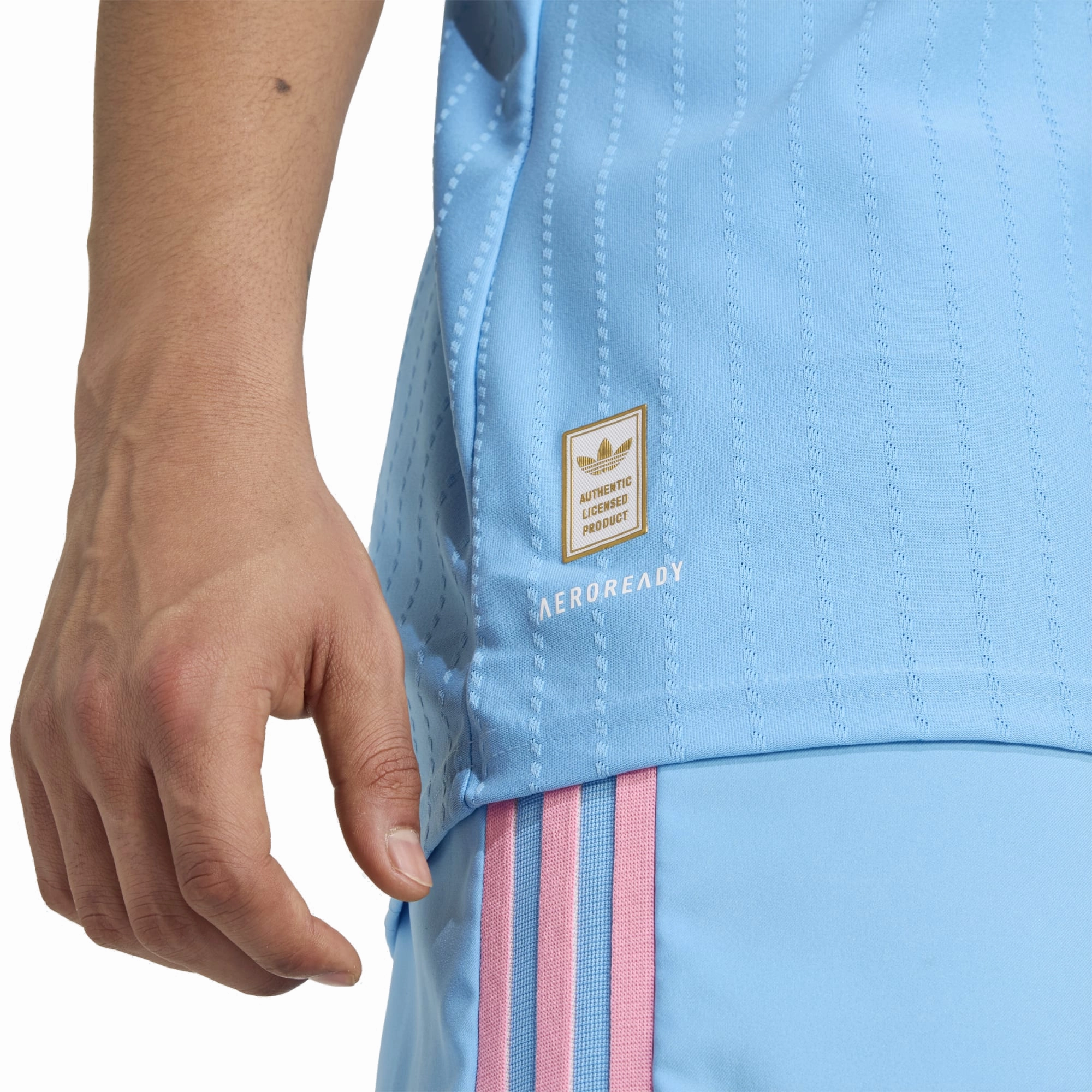 adidas Inter Miami Authentic Third Jersey 25/26 (Blue/Pink) Quick Repair Yarn