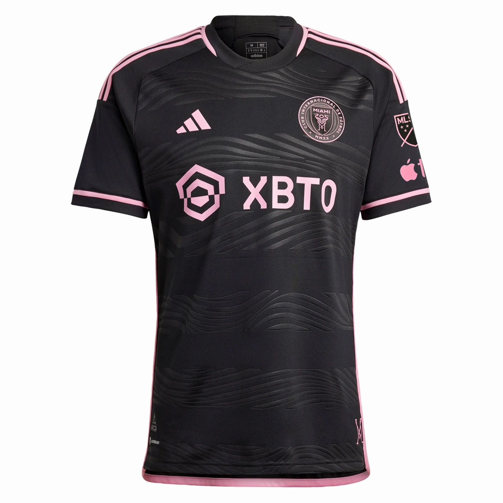 adidas Inter Miami Leonardo Campana Authentic Player Version Away Jersey 23/24 w/ MLS Patches (Black/Pink) Dynamic Fit